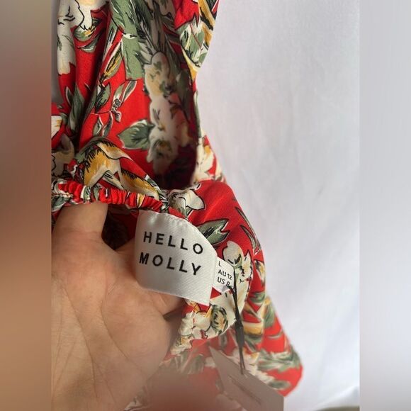 HELLO MOLLY LEI ON THE BEACH ROMPER FLORAL NWT Large - Picture 8 of 9